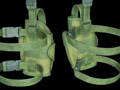 Tactical Holster Low-poly 3D model