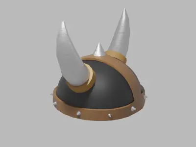 Viking Helmet Low-poly 3D model get
