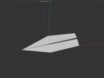 Animated Paper Plane Low-poly 3D model
