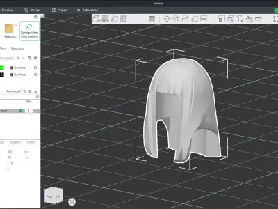 Custom3Dprint Minifigure Accessory - Minifigure Hair S2 - 040 3D print model