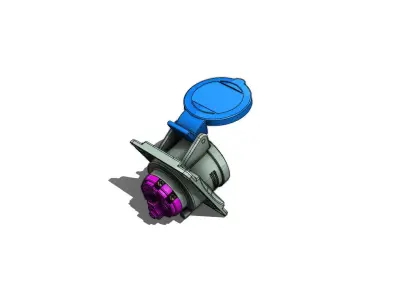 Tomada de Embutir Scame 413 1664 Socket Electrical Outlet 3D model