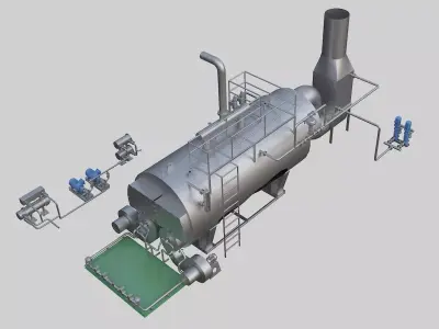 boiler 3D model buy