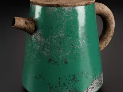 Antique kettle Free 3D model