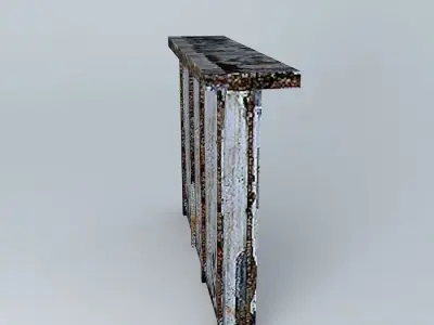 Wall Segment Trashy Alley 3D model