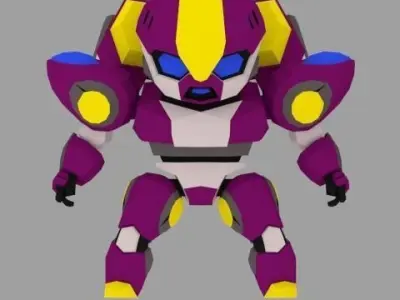 Super Mecha 13 - Diotre of Code Name D1OTE Low-poly 3D model