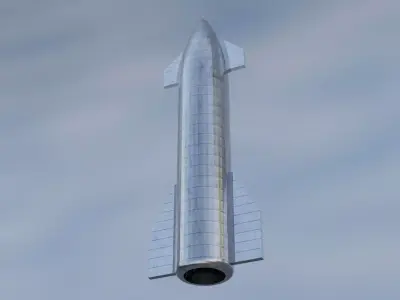SpaceX Starship  Low-poly 3D model