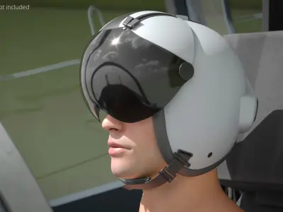 Elbit Systems JHMCS II Pilot Helmet Gray Black 3D model