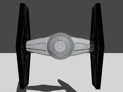 Tie Fighter Low-poly 3D model 3D model