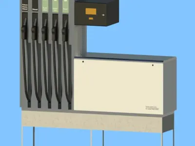 Zapfsauule Gas Pump 3D model