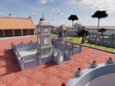 Sacred Ritual  -  Temple Duyen Khanh Free 3D model