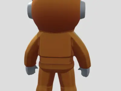 Astronaut 3D Model PBR Textured Game Ready Character Low-poly 3D model