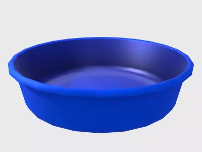 Plastic Tub Low Poly Low-poly 3D model