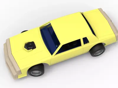 Vintage Dirt late model race car while turning Scale 1 to 25 3D print model