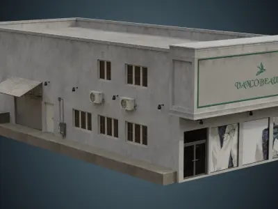 Building 11  Low-poly 3D model