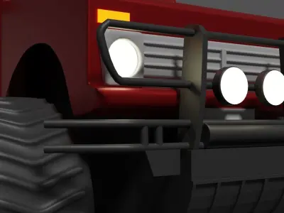 Offroad Car - RC Car Low-poly 3D model