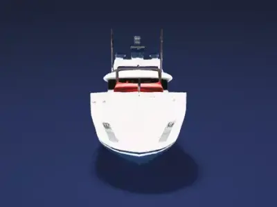 Stylized Modern Explorer Yacht Ship - 3D Model 3D model