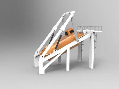 Lifeboats launcher 3D print model