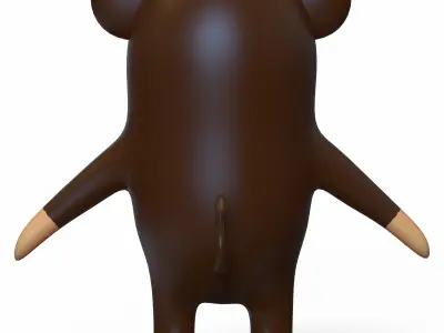 Monkey Stylized Low-poly 3D model