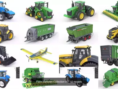 Farm Vehicles Collection v1 3D Model Pack