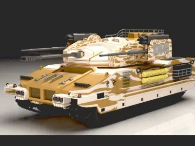 Military Tank Concept 3D Model  3D model
