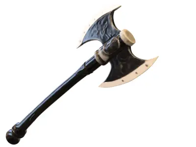 viking axe game reader Low-poly 3D model