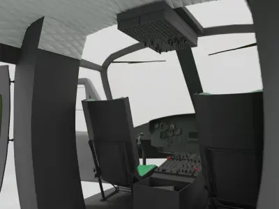 Huey Helicopter 3D model