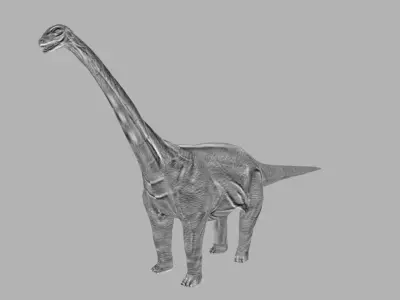 Sauropod Character Low-poly 3D model
