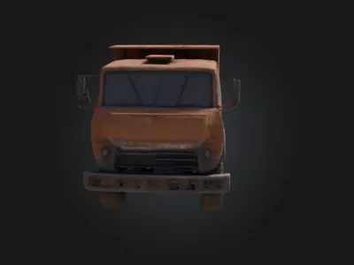 Red Dump Truck  Heavy Duty Hauler for Industrial Scenes 3D model