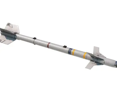 USAAF AIM-9P AIM9 Sidewinder Missile AIM9P 3D model