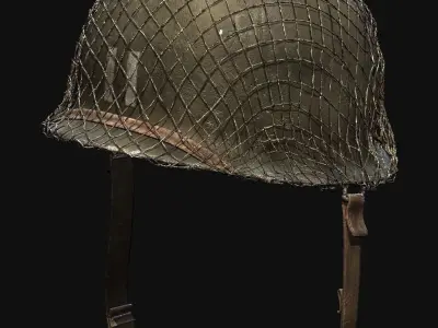 World War 2 Helmet American 3D Model 3D model