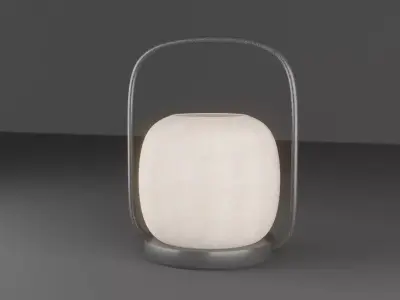 Modern Zen Lantern - Minimalist Portable Lamp 3D model