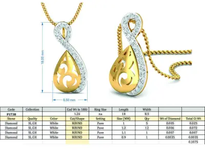 Women Pendant 3dm STL FBX OBJ Render Details 3D print model