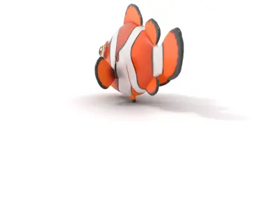 Clownfish Character D Model Pack Low-poly 3D model