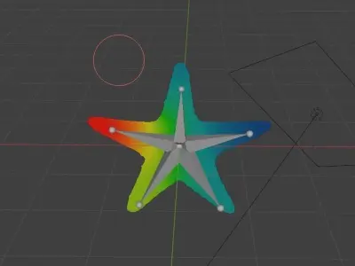 Rigged plane sea star fish Free 3D model