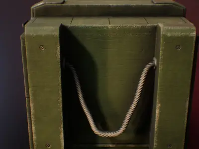 PBR Army Box - 4K Low-poly 3D model