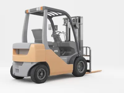 Forklift Machine 3D model by CGSTALL