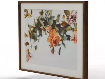 Brushed Antique Bronze Wall Art Picture Frame Low-poly 3D model