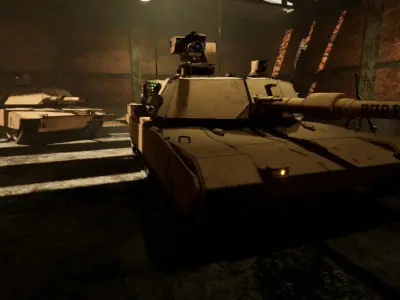 Tank M1A2  Low-poly 3D model