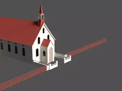 Medieval church from Bridge to terabithia movie 3D model
