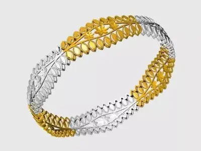 1189 Leaf Loom Elegance Bangle 12gm 3D print model