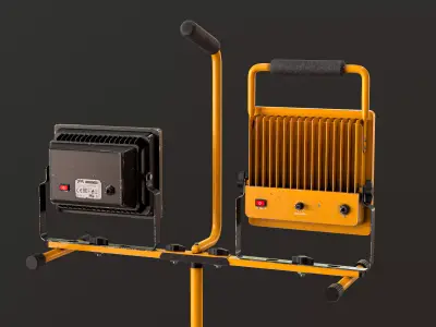 Construction Lights Tripod 3D Model Pack