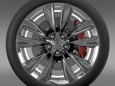 Nissan Fuga wheel 3D model