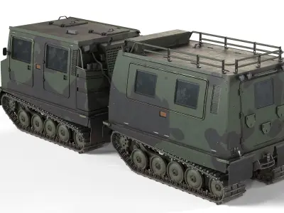 Bandvagn 206 Tracked Terrain Carrier Low-poly 3D model