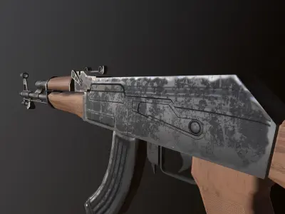 AKM - Model and Textures  Low-poly 3D model