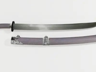 Willow Leaf Saber Low-poly 3D model