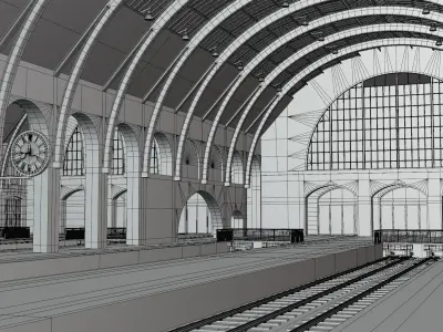 Kings Cross and Hitachi Azuma 3D Model Pack