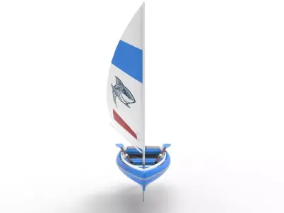 Sailing Ship Boat  Low-poly 3D model