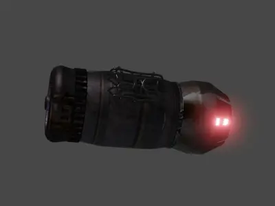 Scifi Jet engine 3D Model - Blender Free low-poly 3D model