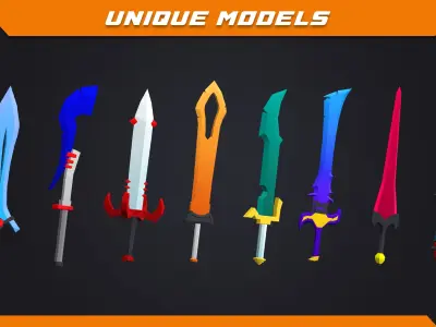 Swords Pack - Stylized Low Poly Low-poly 3D model