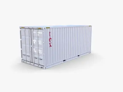 20ft Shipping Container Tex v2 3D model